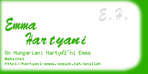 emma hartyani business card